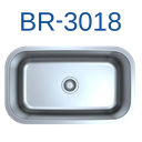 PrimaSink BR-3018 30'' x 18'' Single bowl Undermount Kitchen Sink - 18 Gauge Stainless Steel