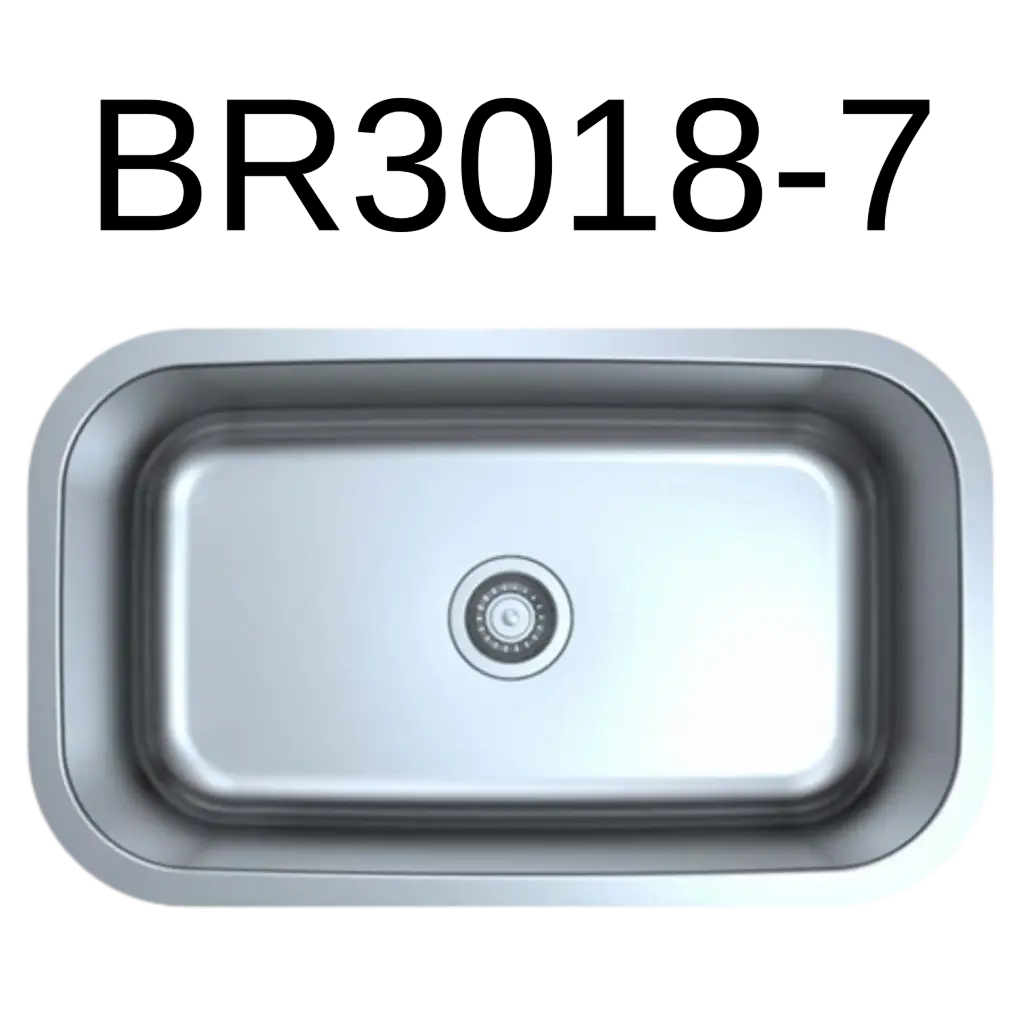 [BR-3018-7] PrimaSink BR-3018-7 30 x 18 Single bowl Undermount Kitchen Sink - 18 Gauge Stainless Steel