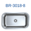PrimaSink BR-3018-8 30'' x 18'' Single bowl Undermount Kitchen Sink - 18 Gauge Stainless Steel