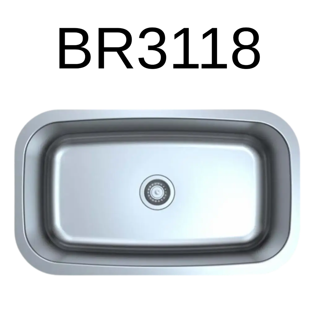 [BR-3118] PrimaSink BR-3118 31 1/4 x 18 1/2 Single bowl Undermount Kitchen Sink - 18 Gauge Stainless Steel