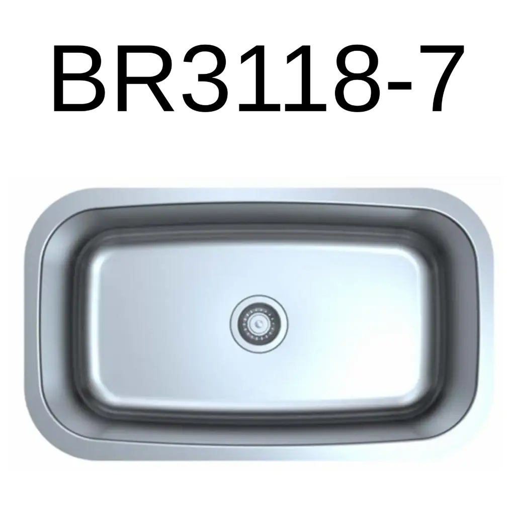 [BR-3118-7] PrimaSink BR-3118-7 31-1/4 x 18-1/2 Single bowl Undermount Kitchen Sink - 18 Gauge Stainless Steel