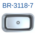 PrimaSink BR-3118-7 31-1/4'' x 18-1/2'' Single bowl Undermount Kitchen Sink - 18 Gauge Stainless Steel