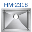 PrimaSink HM-2318 23'' x 18'' Single bowl Handmade Kitchen Sink - 18 Gauge Stainless Steel