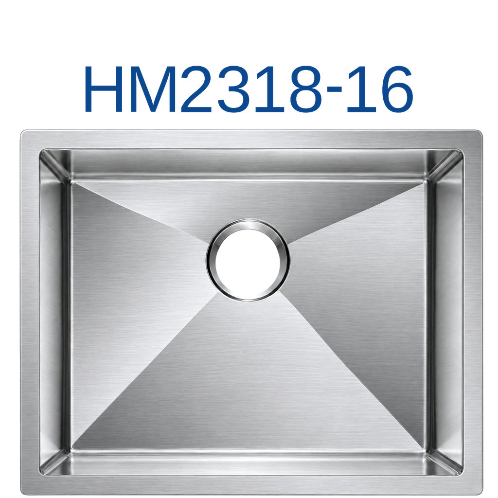 [HM2318-16] HM2318-16 - 16 Gauge Single Bowl Handmade Kitchen Sink (23" x 18" x 9")