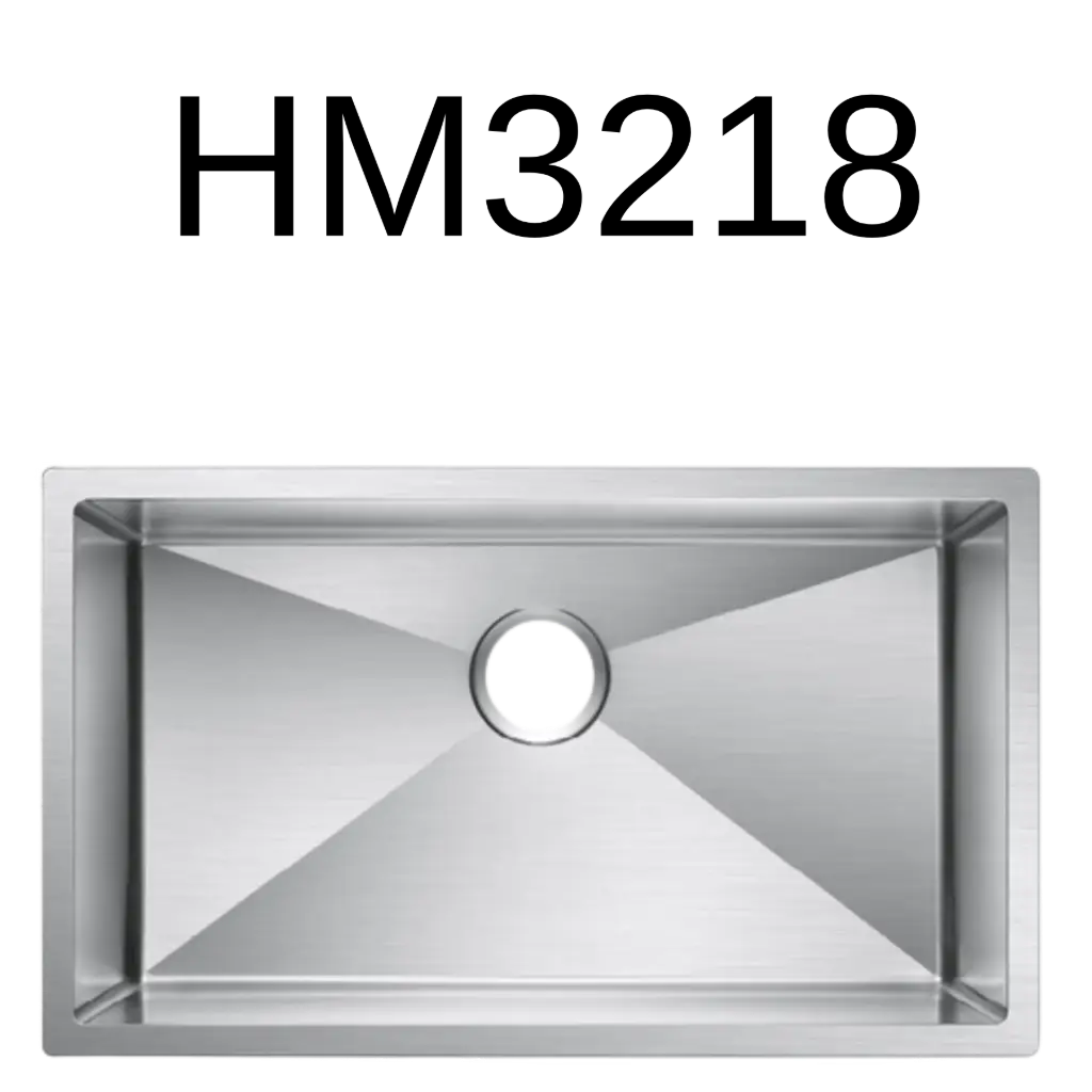 [HM-3218] PrimaSink HM-3218 32 x 17 Single bowl Handmade Kitchen Sink - 18 Gauge Stainless Steel