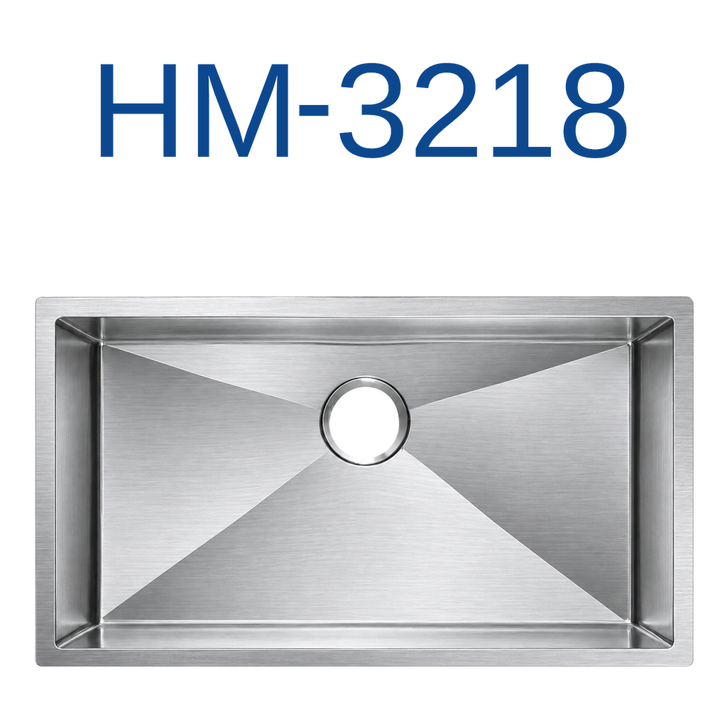 [HM-3218] PrimaSink HM-3218 32'' x 17'' Single bowl Handmade Kitchen Sink - 18 Gauge Stainless Steel