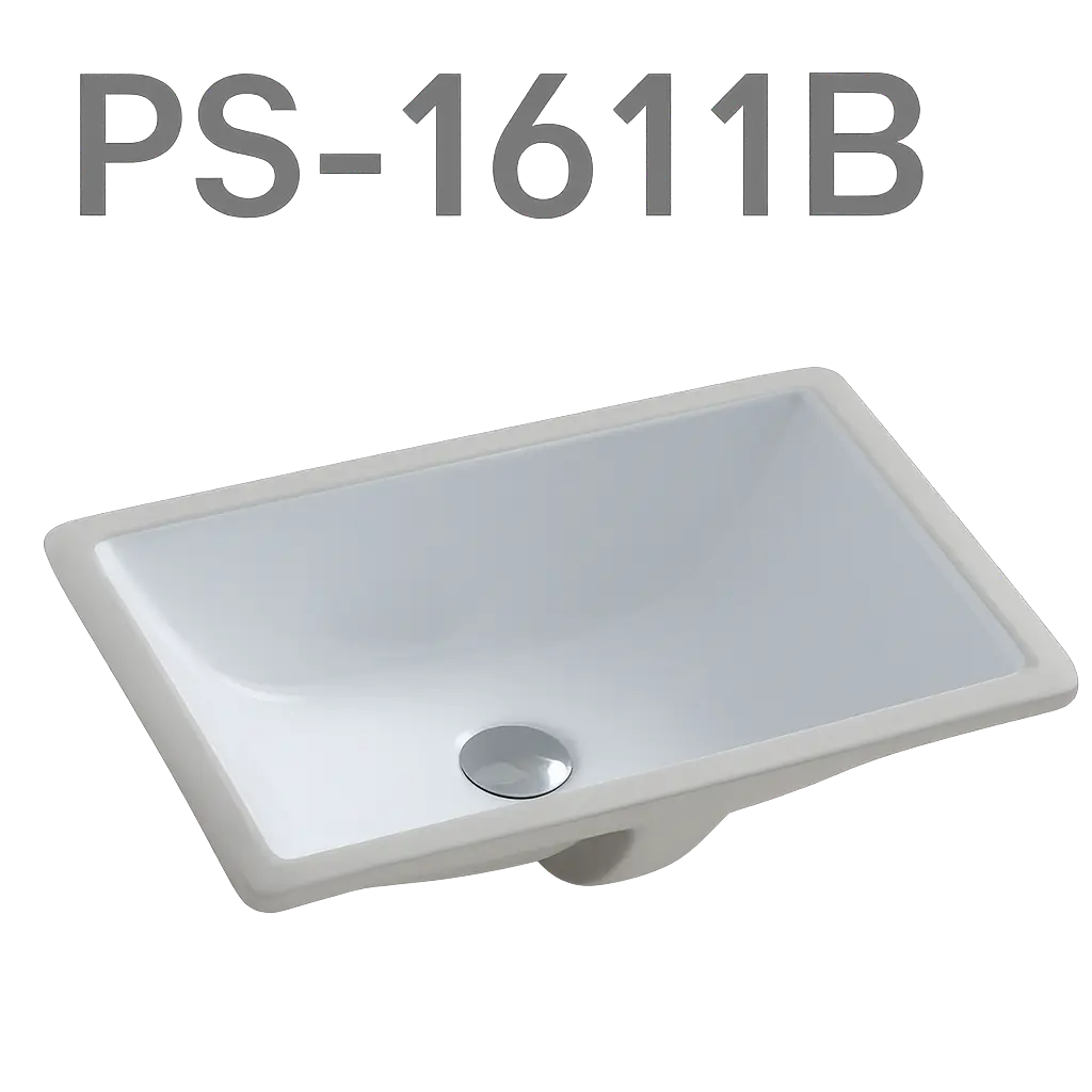 [PS-1611B] PrimaSink PS-1611B 16 x 11 Rectangular Undermount Vanity Sink - Biscuit