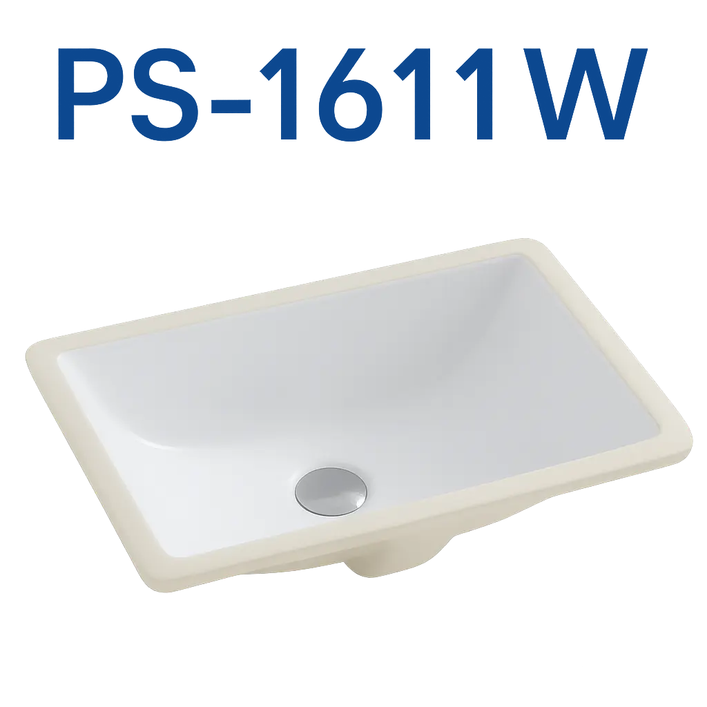 [PS-1611W] PrimaSink PS-1611W 16'' x 11'' Rectangular Undermount Vanity Sink - White
