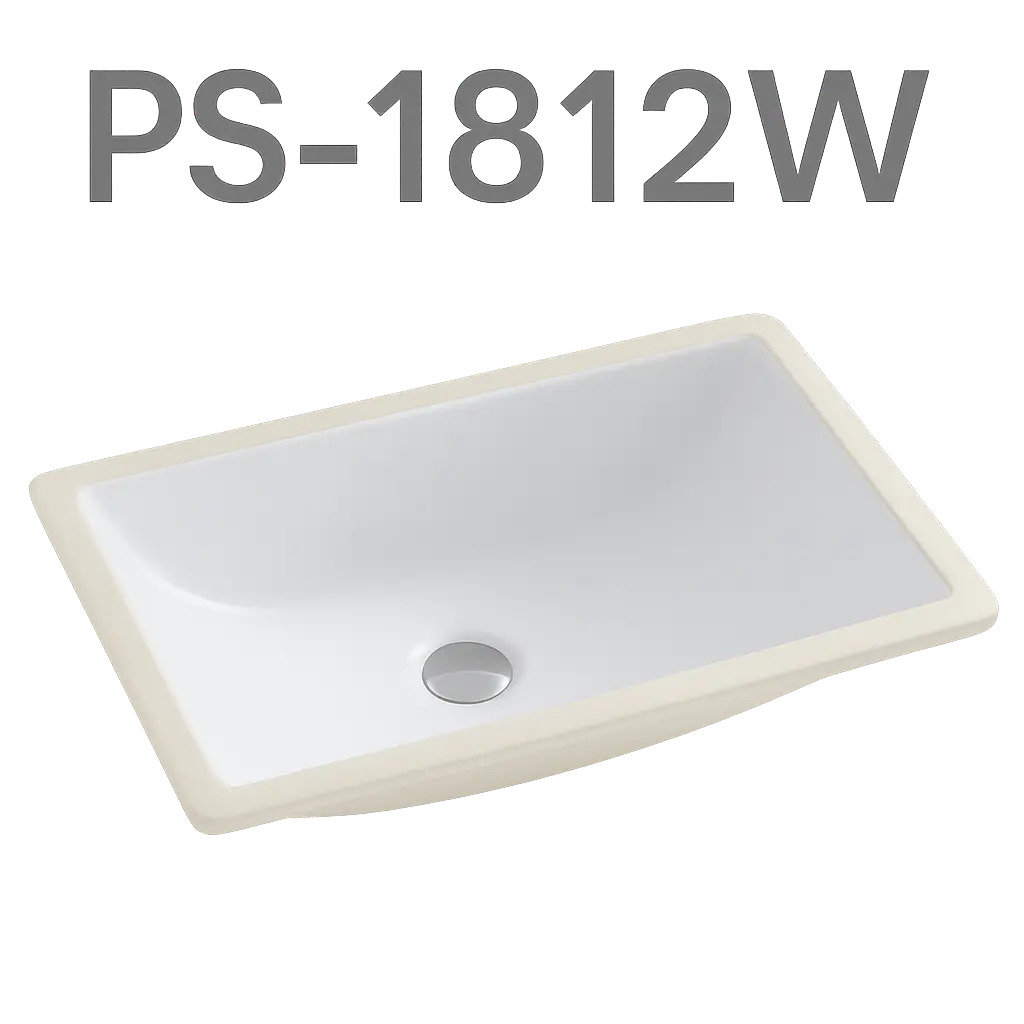 [PS-1812W] PrimaSink PS-1812W 18 x 12 Rectangular Vanity Sink - White