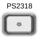 PrimaSink PS-2318 23 x 18 Undermount Single Bowl Kitchen Sink - 18 Gauge Stainless Steel