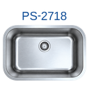 PrimaSink PS-2718 27'' x 18'' Undermount Single Bowl Kitchen Sink - 18 Gauge Stainless Steel