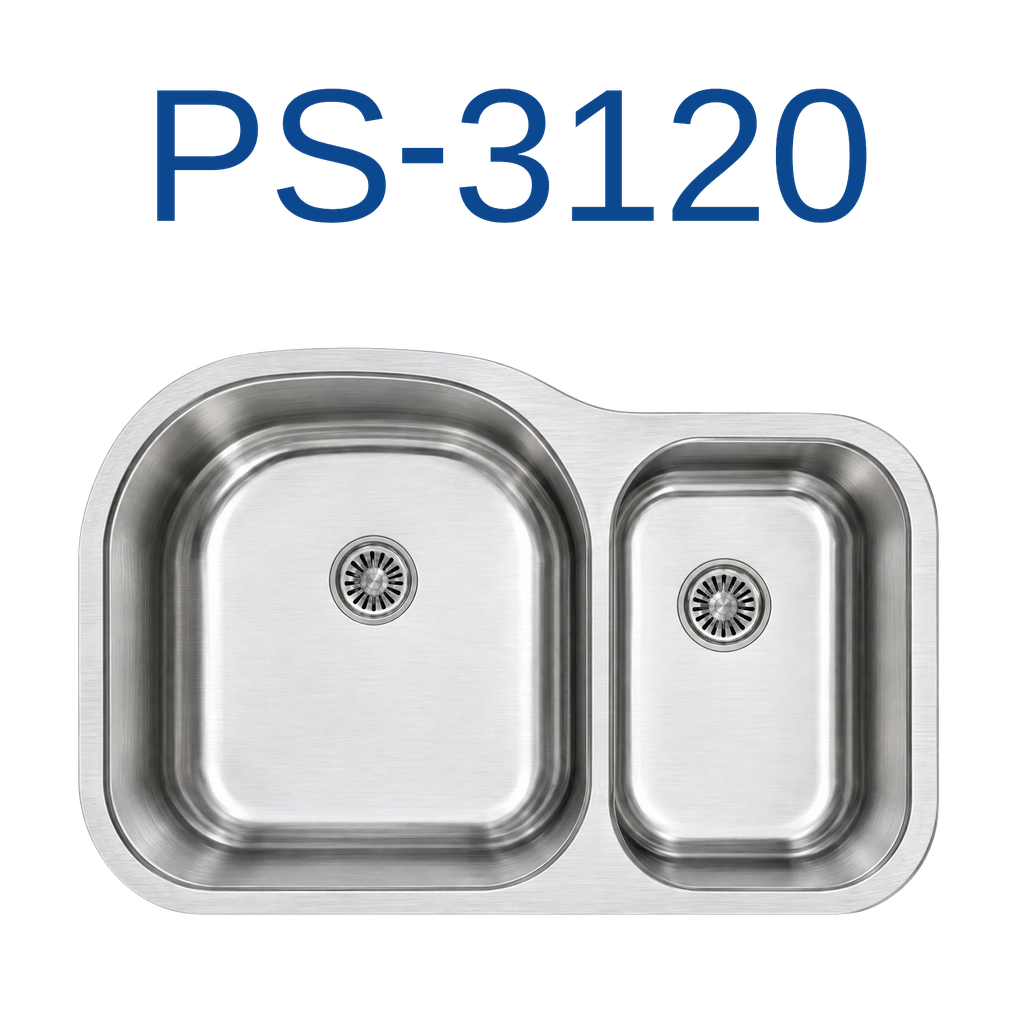 [PS-3120] PrimaSink PS-3120 31'' x 20'' Undermount 70/30 Double Bowl Kitchen Sink - 18 Gauge Stainless Steel