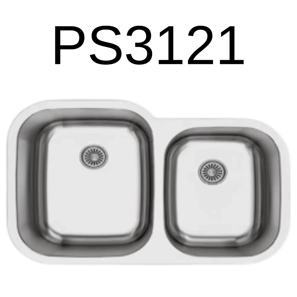 [PS-3121] PrimaSink PS-3121 31 x 20 Undermount 60/40 Double Bowl Kitchen Sink - 18 Gauge Stainless Steel