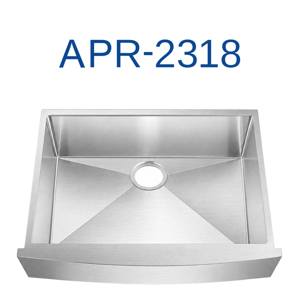 [APR-2318] PrimaSink APR-2318 23 1/2'' x 21'' Single bowl Farmhouse Apron Sink - 16 Gauge Stainless Steel
