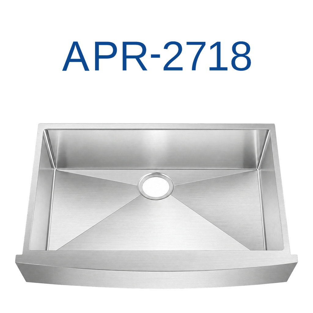 [APR-2718] PrimaSink APR-2718 26 1/2'' x 21'' Single bowl Farmhouse Apron Sink - 16 Gauge Stainless Steel