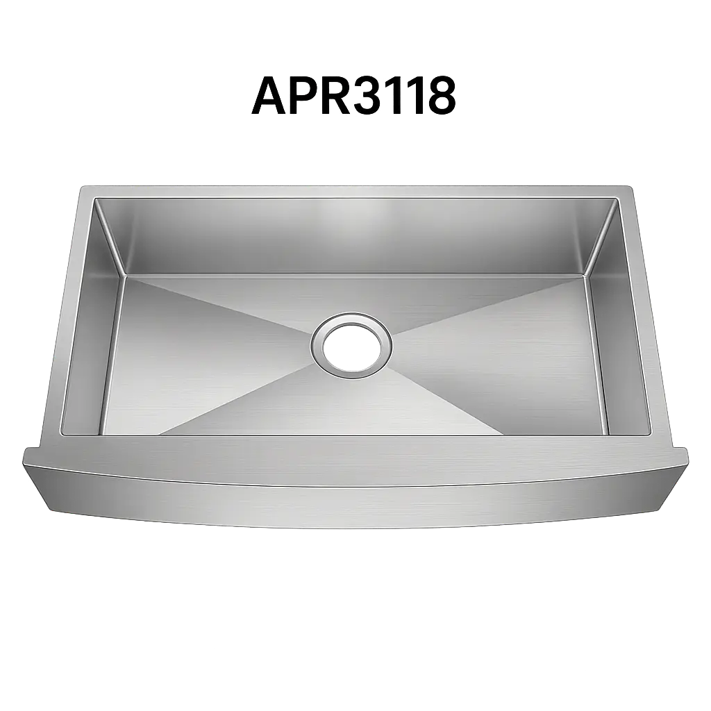 [APR-3118] PrimaSink APR-3118 32 1/2 x 20 9/16 Single bowl Farmhouse Apron Sink - 16 Gauge Stainless Steel