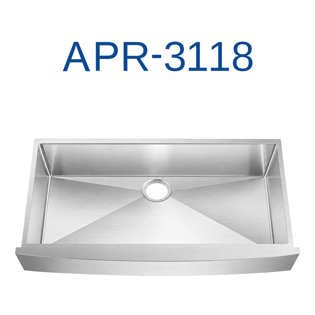 [APR-3118] PrimaSink APR-3118 32 1/2'' x 20 9/16'' Single bowl Farmhouse Apron Sink - 16 Gauge Stainless Steel