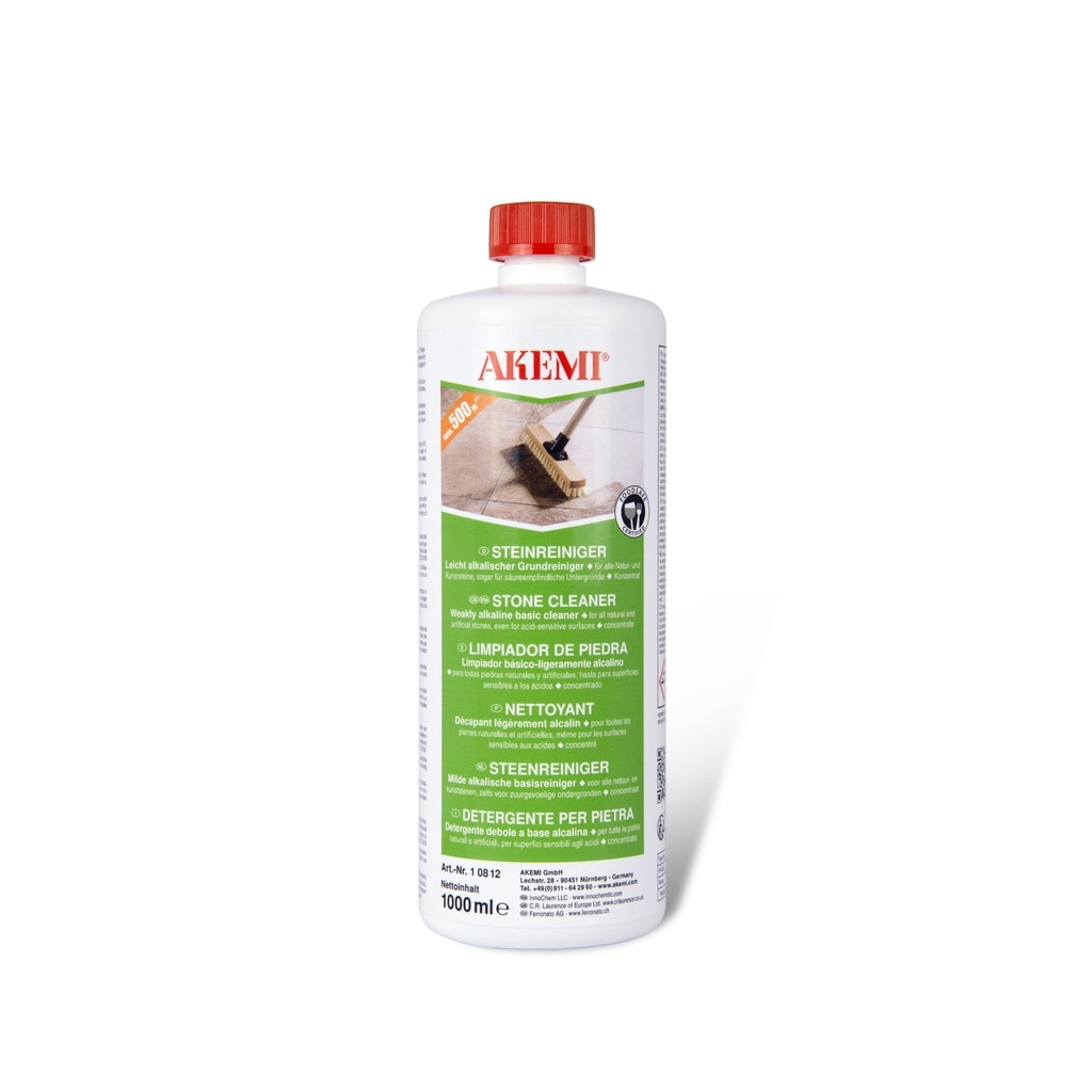 [CARE.10812] Akemi Stone Cleaner - Water-Based Alkaline Cleaning Concentrate (1 L, Highly Concentrated, Foodsafe)