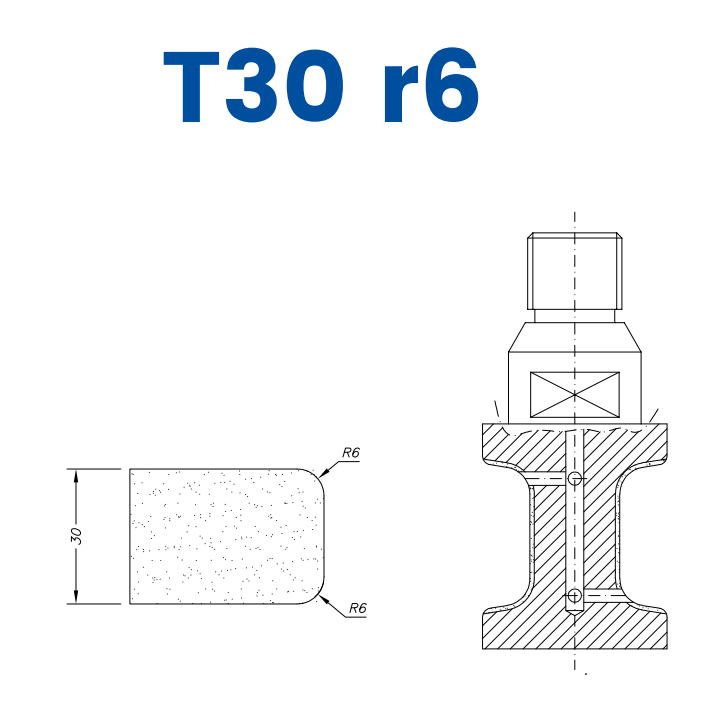 SCE22D156 LINE 20 30mm Eased Top & Bottom r6 Profile T30 r6 Position 2 EHS EHS Kit (all materials, high speed)
