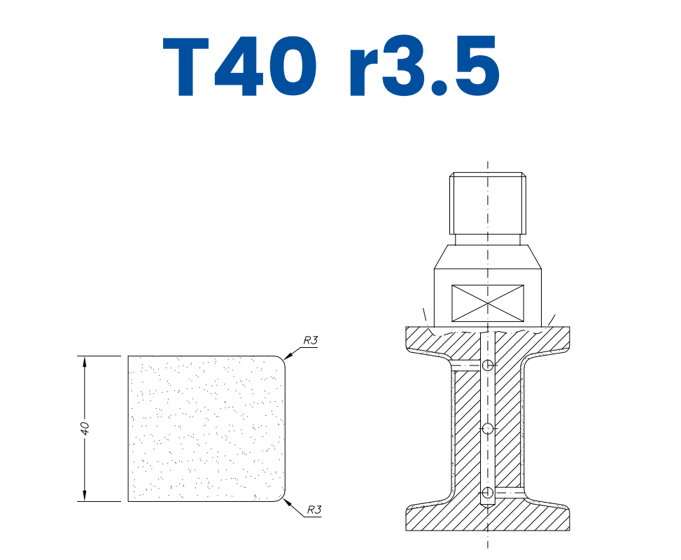 SCE22117 LINE 20 32mm Eased Top & Bottom r3 Profile T40 r3.5 Position 2 EHS EHS Kit (all materials, high speed)
