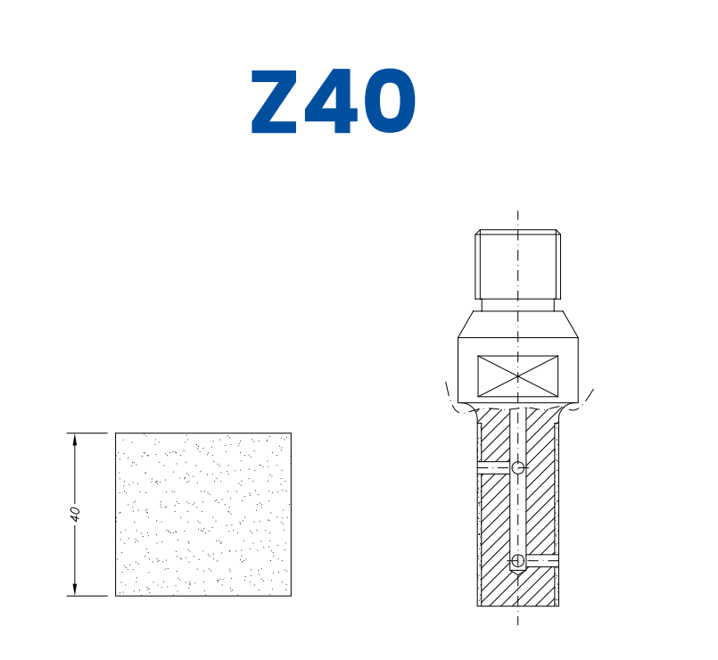 SCE22035 LINE 20 40mm Flat Edge Profile Z40 Position 2 EHS EHS Kit (all materials, high speed)