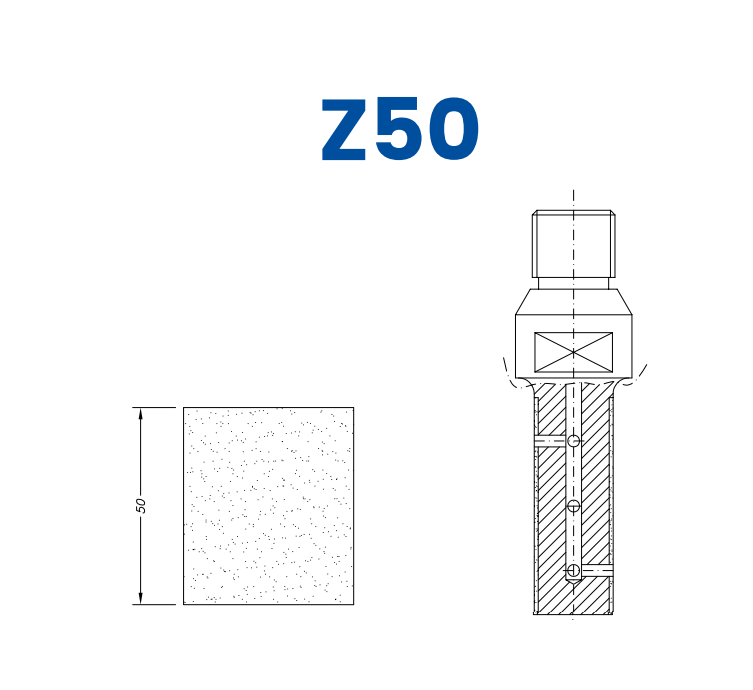 SCE22036 LINE 20 50mm Flat Edge Profile Z50 Position 2 EHS EHS Kit (all materials, high speed)