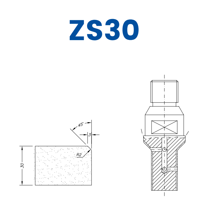 [SC28041] SC28041 LINE 20 30mm Single Chamfer Profile ZS30 Position 2 Electroplated Electroplated Kit (soft materials, marble)