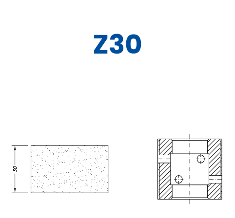 SCE42034 30mm Flat Edge Line 40 - (Bore 22 Fitting) Profile Z30 EHS Position 2 EHS Kit (all materials, high speed)