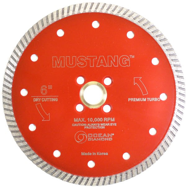 MUSTANG Red Turbo Blade 5" x 7/8"-5/8" (Soft Bond)