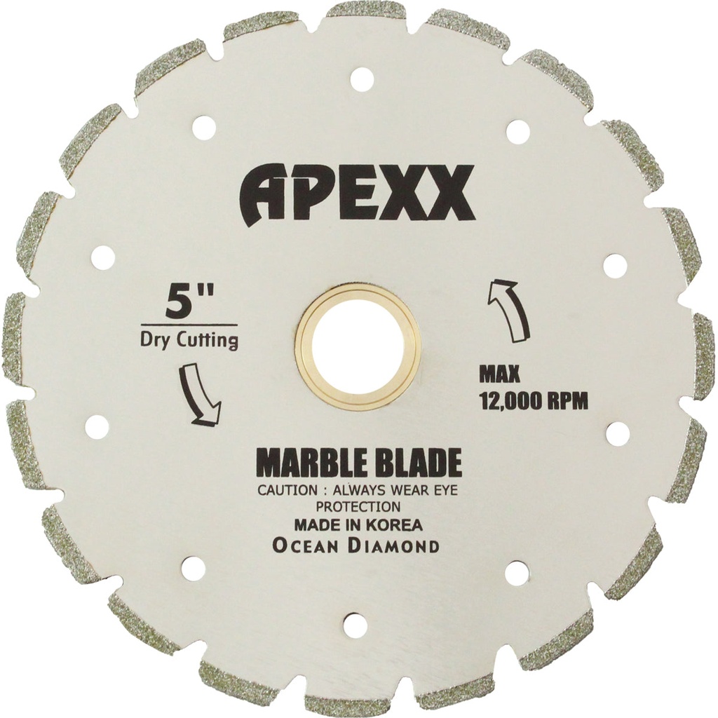 APEXX V-Slot Electroplated Marble Blade 5" x 7/8"-20mm-5/8"