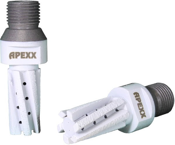 APEXX White Finger Bit 20mm x 40mm x 6-segment - Super Soft Bond (UCS/Porcelain)