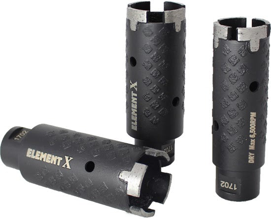 ELEMENT-X Dry Core Bit 1-1/4" x 5/8"-11 (T-segments, w/ Side Protection)