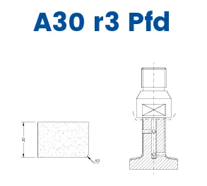 Marmo Elettromeccanica SC24011 LINE 20 30mm r3 Eased Edge Polished Face Down Profile A30 r3 Pfd Position 4 Longlife+ EHS Kit (all materials, high speed)