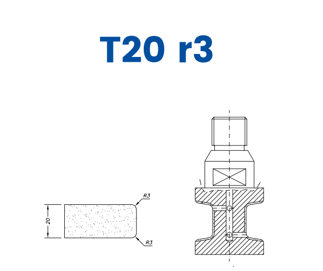 [SC24114] Marmo Elettromeccanica SC24114 LINE 20 20mm Eased Top & Bottom r3 Profile T20 r3 Position 4 Longlife+ EHS Kit (all materials, high speed)
