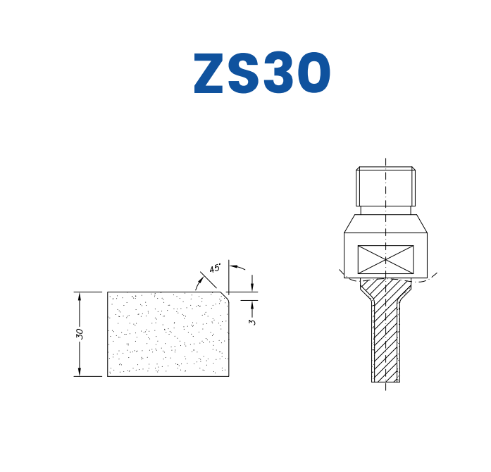 Marmo Elettromeccanica SC24755 LINE 10 30mm Signle Chamfer Polished Face Down Profile ZS30 Pfd Position 4 Longlife+ Electroplated Kit (soft materials, marble)