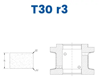 Marmo Elettromeccanica SC6X115 30mm Eased Top & Bottom r3 Line 60 - (Bore 35 Fitting) Profile T30 r3 XtraFine Position 3X Standard Kit (all materials)