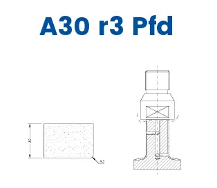 Marmo Elettromeccanica SCE21011 LINE 20 30mm r3 Eased Edge Polished Face Down Profile A30 r3 Pfd Position 1 EHS EHS Kit (all materials, high speed)