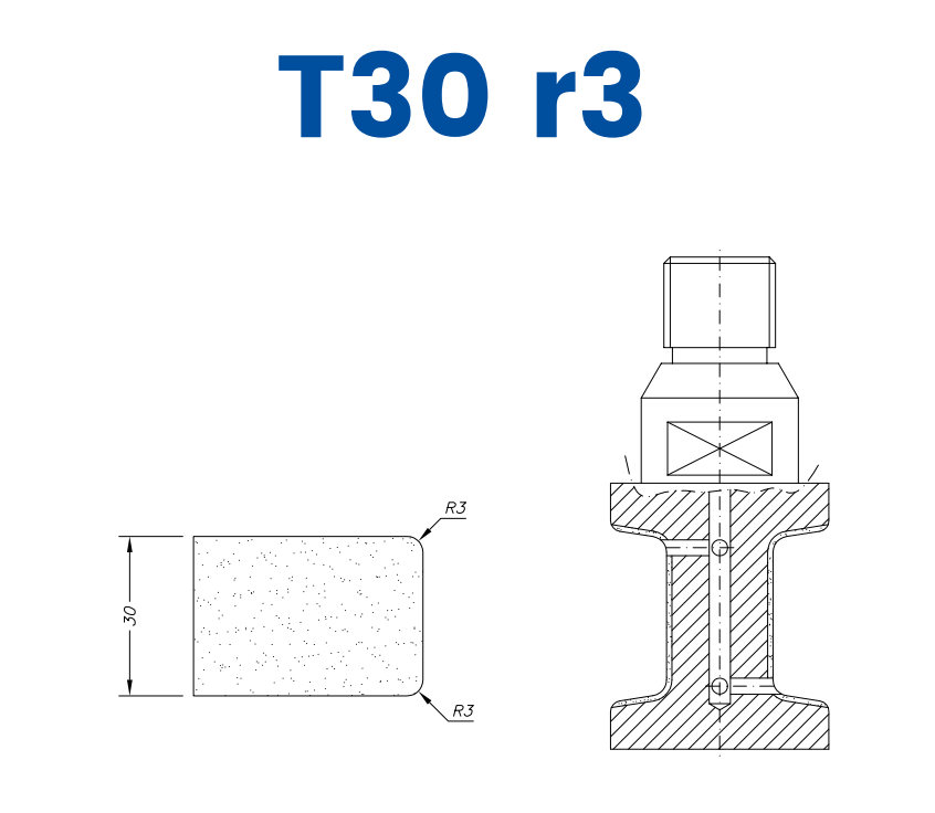 Marmo Elettromeccanica SCE21115 LINE 20 30mm Eased Top & Bottom r3 Profile T30 r3 Position 1 EHS EHS Kit (all materials, high speed)