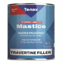 Tenax Travertine Filler — Buff Semisolid Polyester Mastic for Repairing, Filling & Bonding Stone (1 Quart)