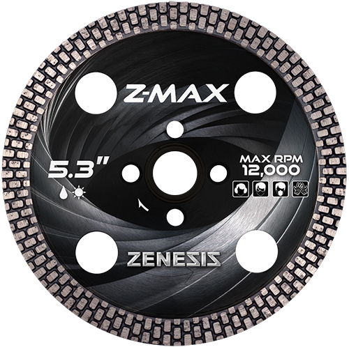 6" ZENESIS Z-Max Turbo Blade For Quartzite, Granite, Engineered Stone