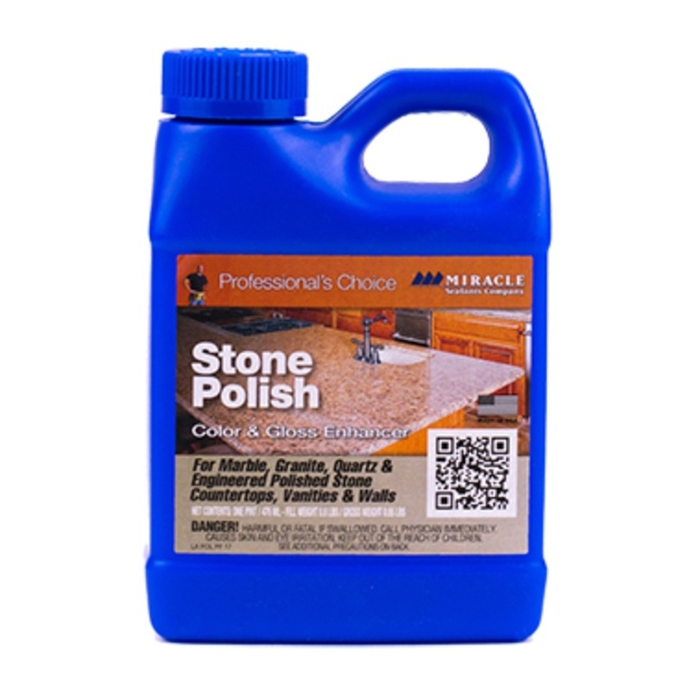 [MIRA] Miracle Sealants Stone Polish — Pint (16 fl oz), Color & Gloss Enhancer for Marble, Granite & Terrazzo