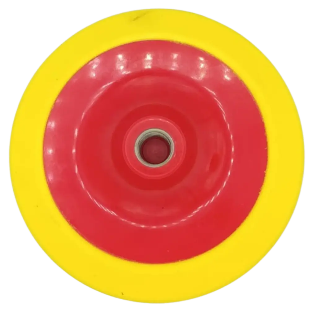 6" Soft Backer Pad Yellow Sponge With Red Holder