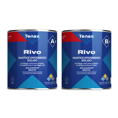 [1RJA00BG50] Tenax Rivo A&b 1+1 Liter Solid Epoxy Mastic - Quart