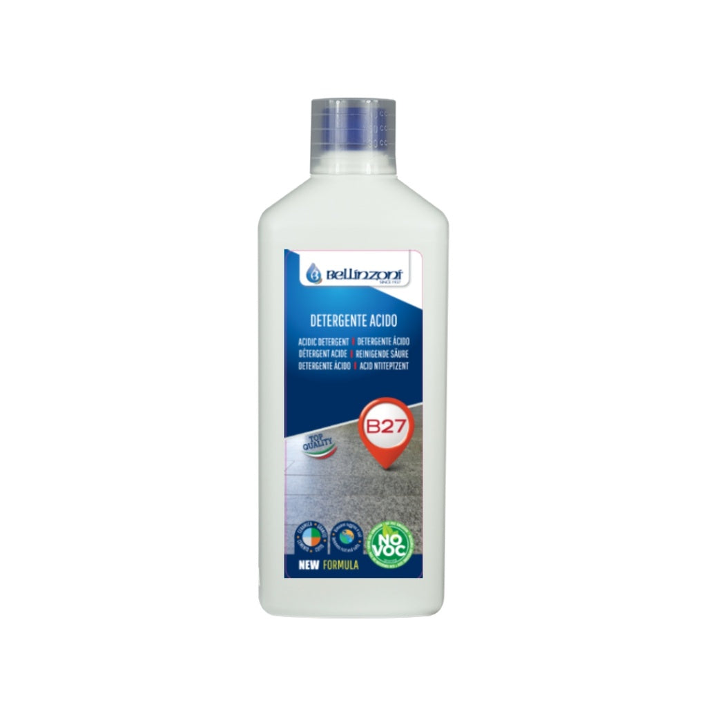 Bellinzoni B-27 Exxtra — Concentrated Acid-Based Deep Cleaner for Post-Installation, Rust, Efflorescence & Limescale (1 L)