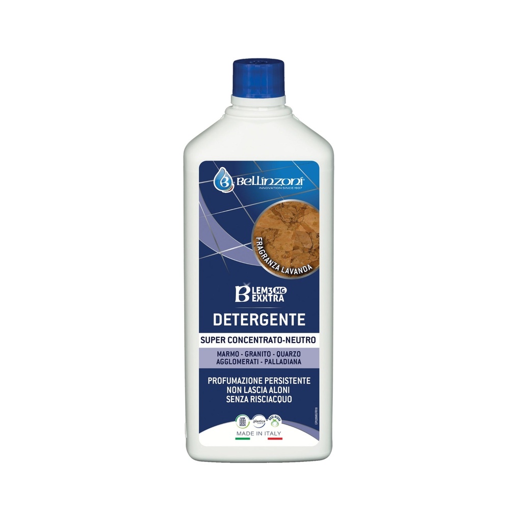 [P020LXMG10L] Bellinzoni B-LEM3 Exxtra MG — Super-Concentrated pH-Neutral Daily Floor Cleaner for Marble, Granite & Natural Stone (1 L)