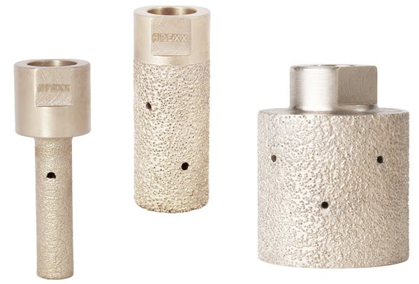 [21929-01011] Apexx 1/2" Brazed Sink Drums, 2" Height - Coarse