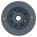 4" Turbo Cup Wheel,  Aluminium Body, (40/50) Coarse