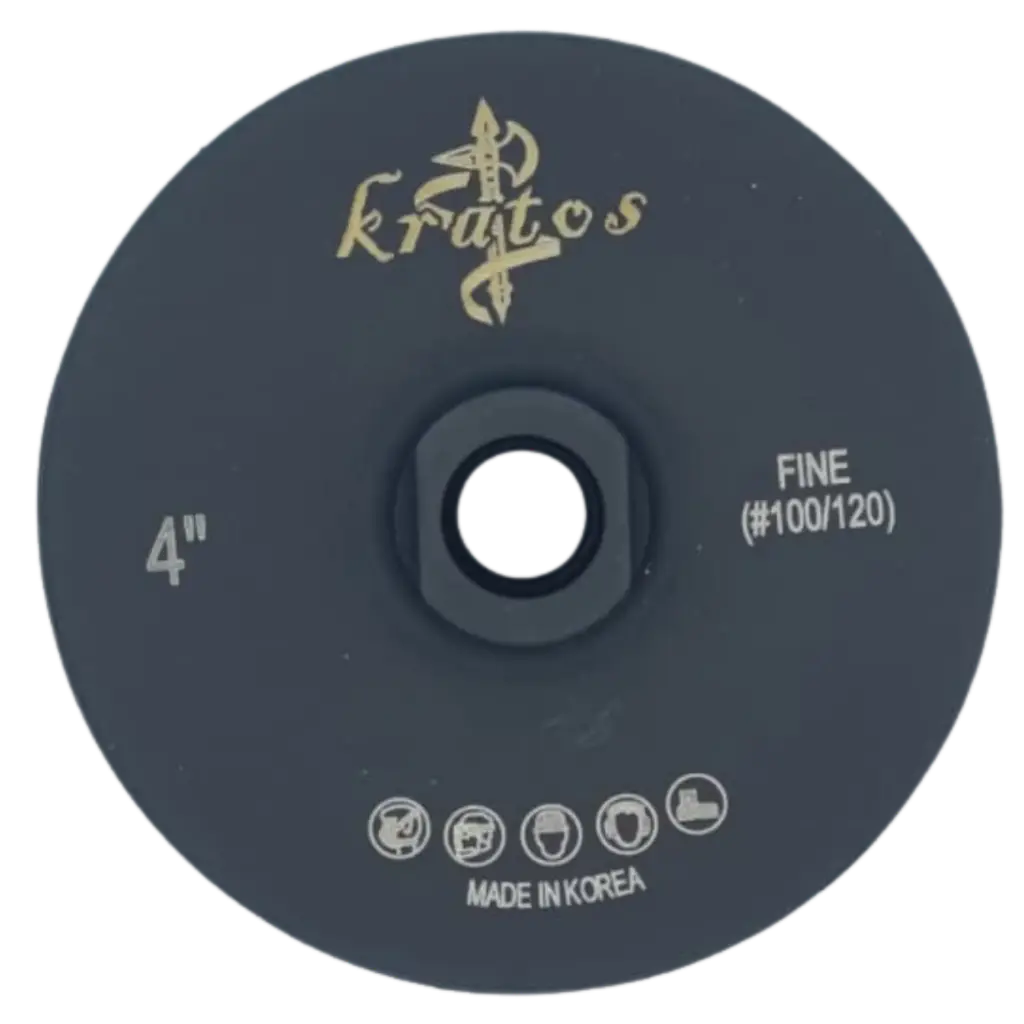 Kratos 4" Storm Flat Resin Filled Cup Wheel - Fine