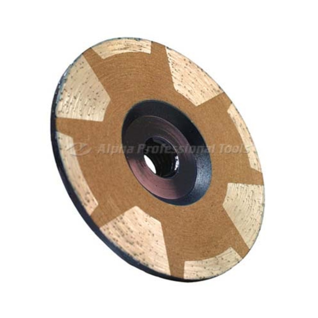 Alpha® DS Style Grinding Wheels for Natural and Engineered Stone (4", 5/8"-11 Threads, Coarse)