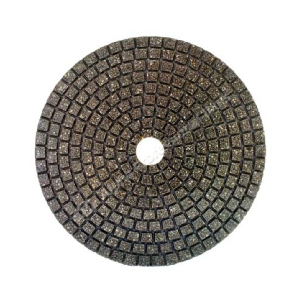 Alpha Ceramica Metal 4" Preparation Stage for Wet Granite Polishing Hook & Loop #300